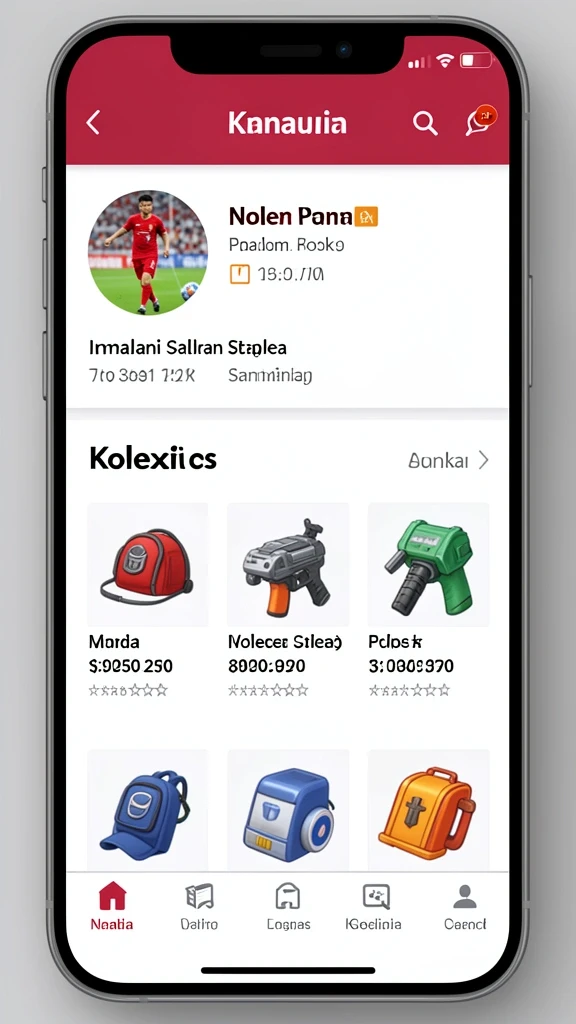 a7777 - Screenshot fitur upgrade yang memperlihatkan item dalam game.