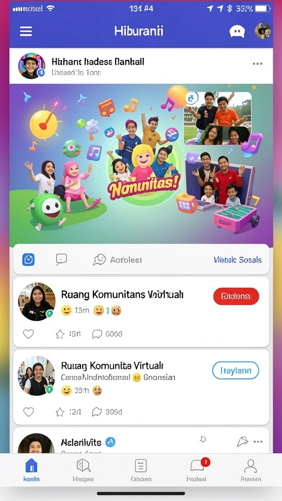 c789 - Momen seru saat bermain bersama teman-teman.